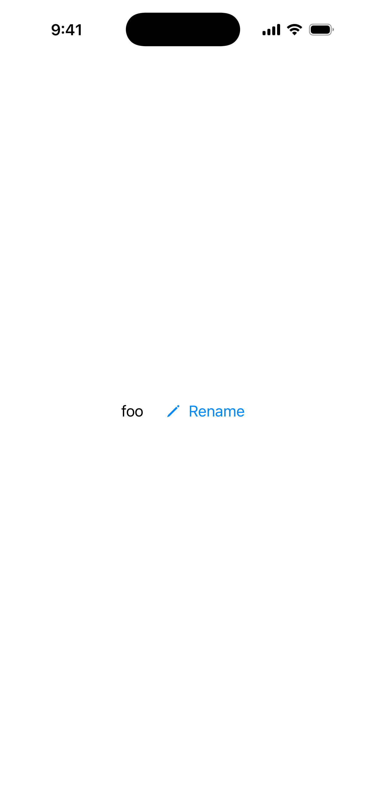 RenameButton - iOS on iPhone - Portrait - Liquid Glass - Light Mode - Preview