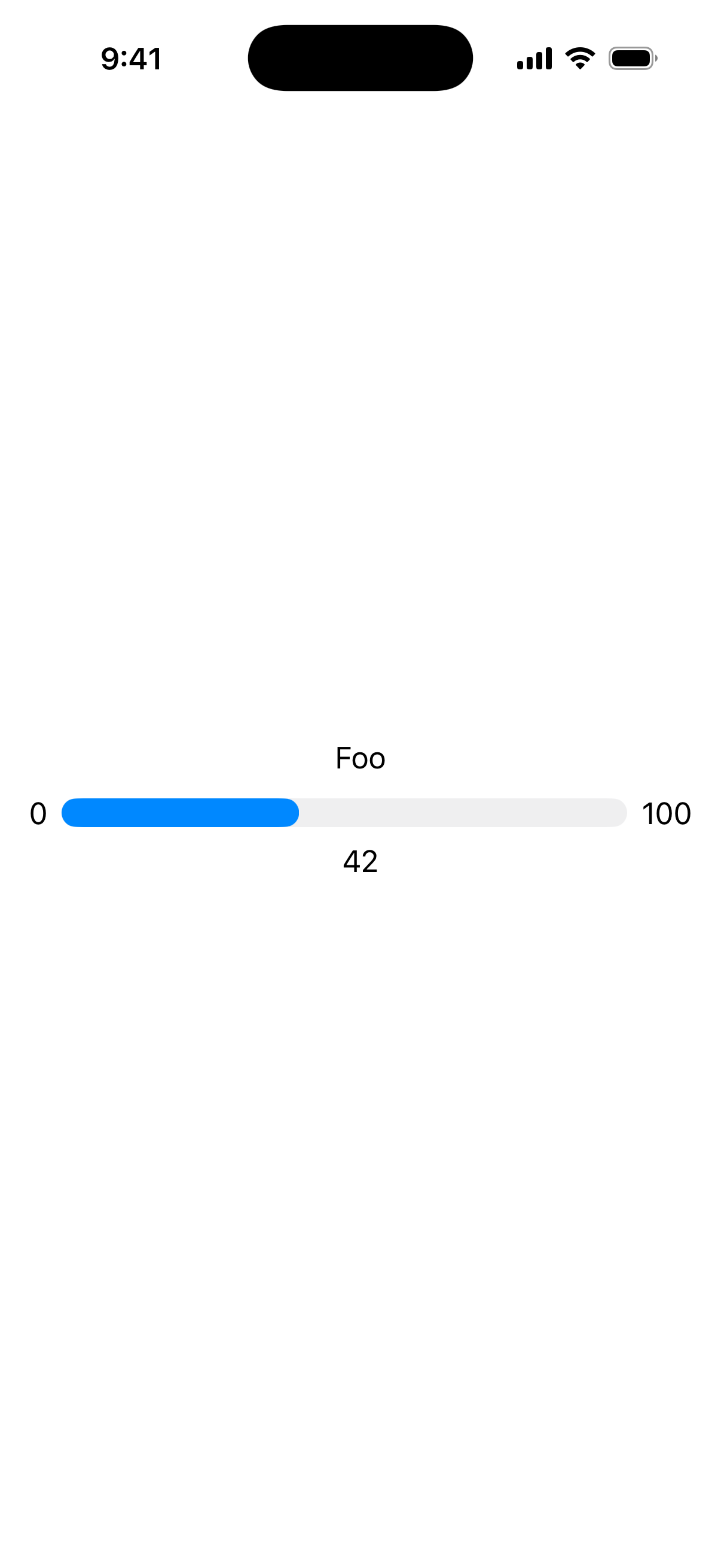 Min Max Current Value Gauge - iOS Liquid Glass Light Mode Preview