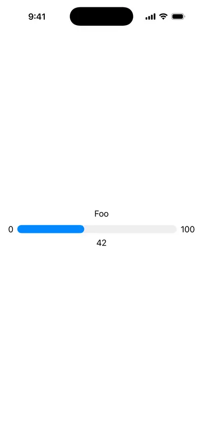 Min Max Current Value Gauge - iOS Liquid Glass Light Mode Preview
