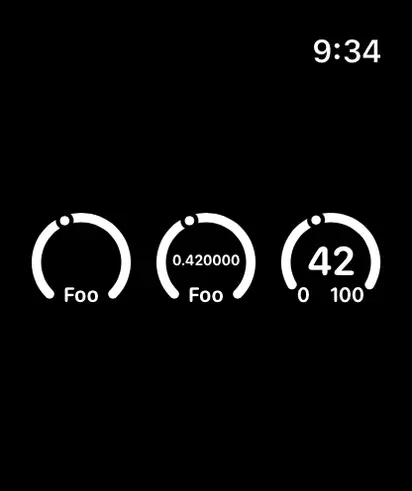 CircularGaugeStyle - iOS Flat Design Light Mode Preview