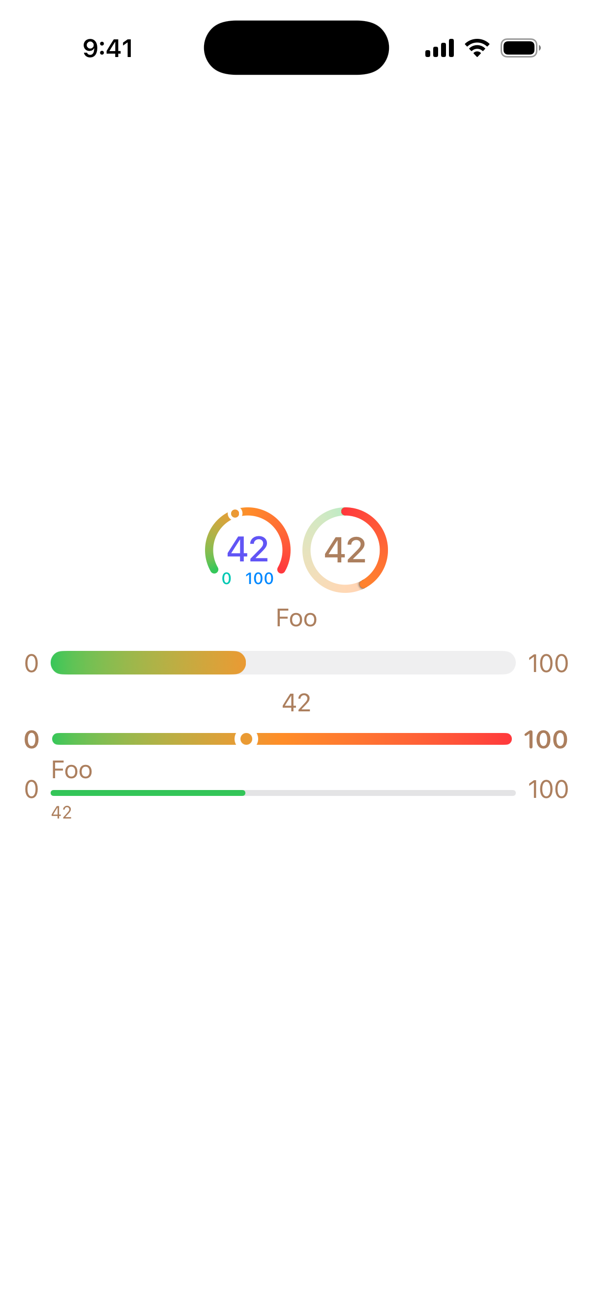 Gauge Colors - iOS Liquid Glass Light Mode Preview