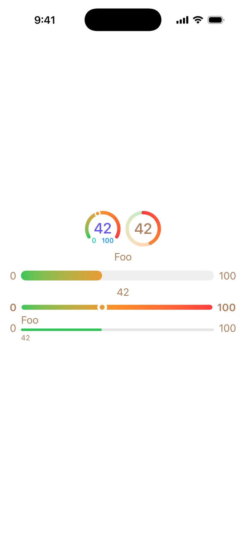 Gauge Colors - iOS on iPhone - Portrait - Liquid Glass - Light Mode - Preview