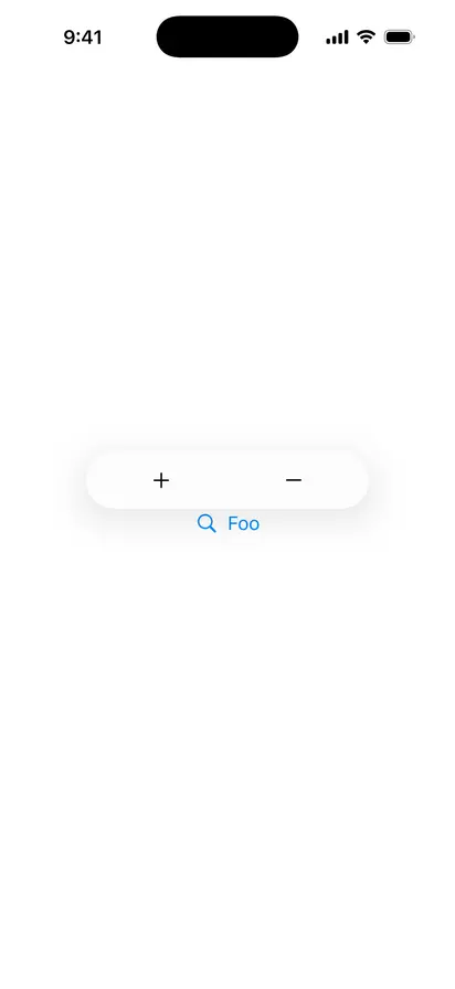 CompactMenuControlGroupStyle - iOS on iPhone - Portrait - Liquid Glass - Light Mode - Preview