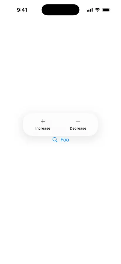 MenuControlGroupStyle - iOS on iPhone - Portrait - Liquid Glass - Light Mode - Preview