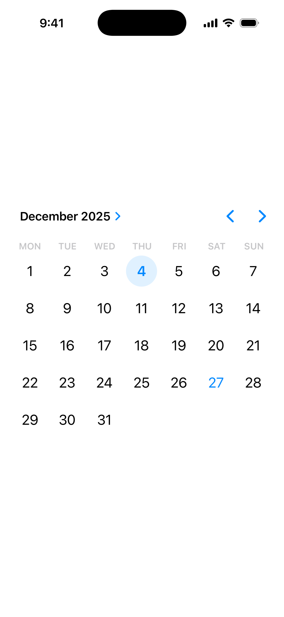 GraphicalDatePickerStyle - iOS Liquid Glass Light Mode Preview