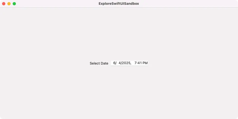 FieldDatePickerStyle - macOS Flat Design Light Mode Preview