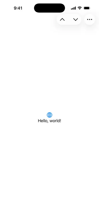 ToolbarSpacer - iOS on iPhone - Portrait - Liquid Glass - Light Mode - Preview