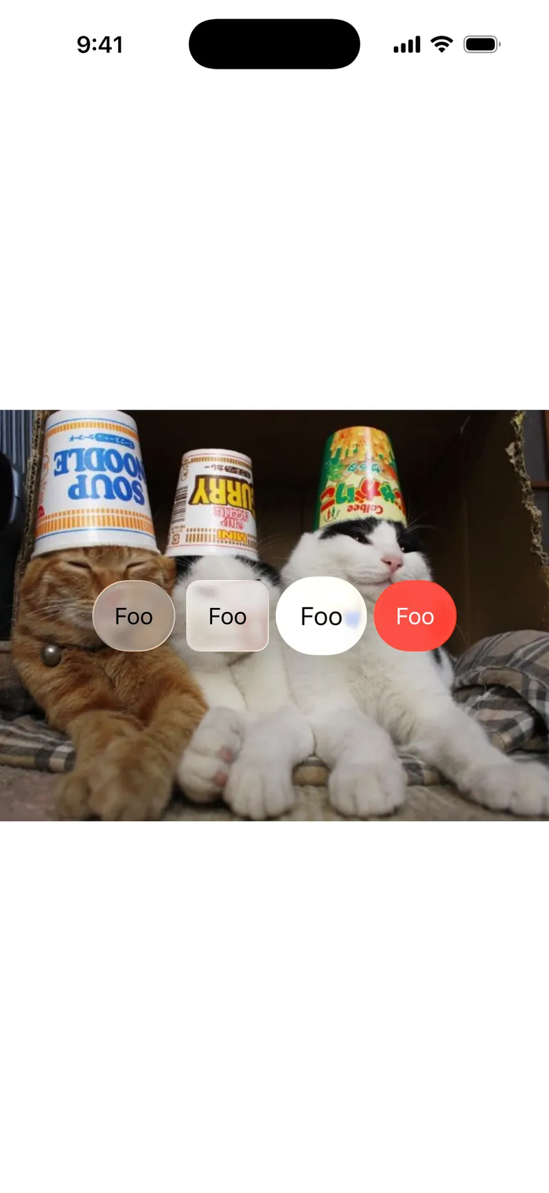 Glass effect - iOS Flat Design Light Mode Preview