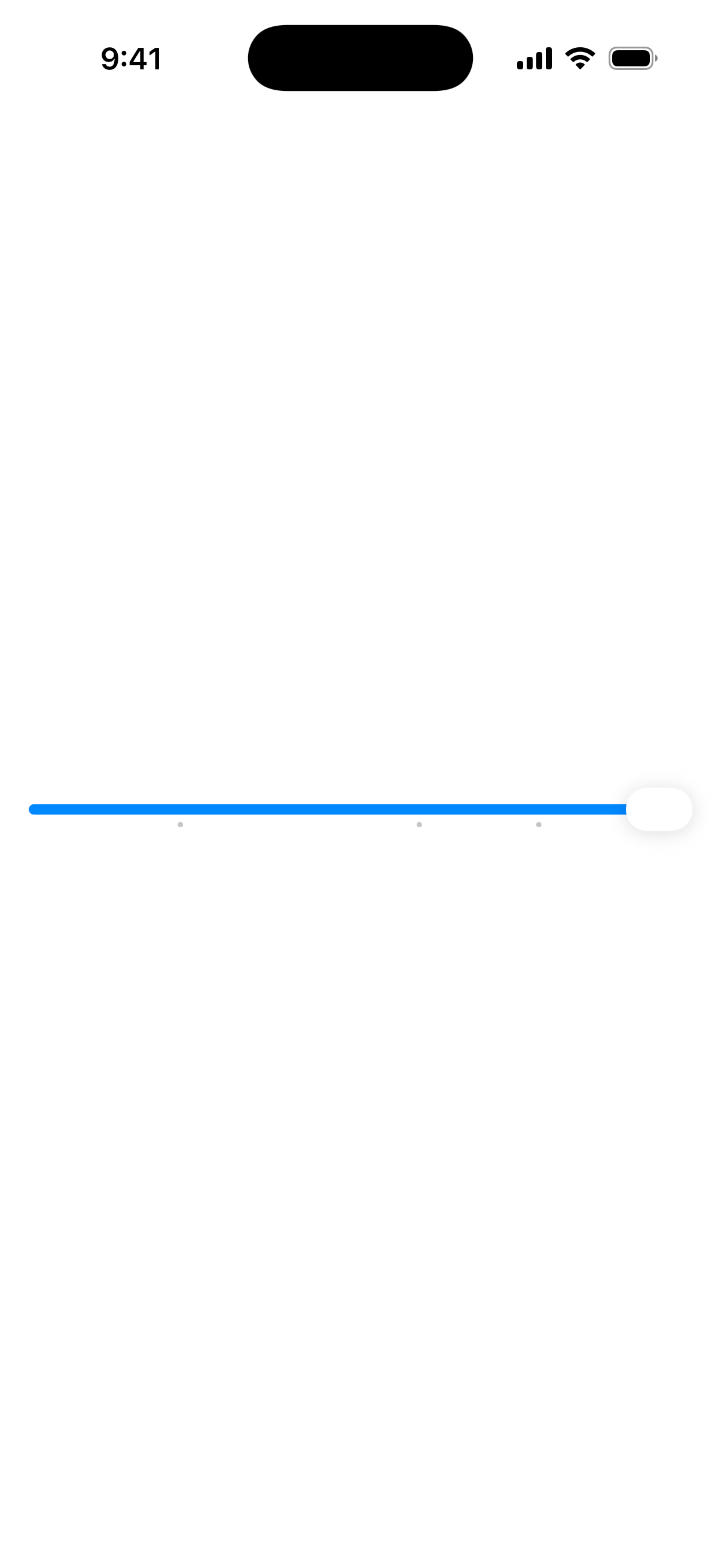 Custom Slider Ticks - iOS Liquid Glass Light Mode Preview