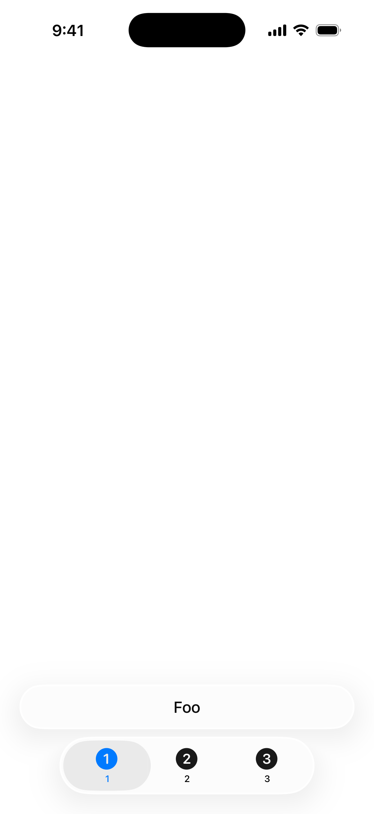 Bottom Accessory - iOS Liquid Glass Light Mode Preview