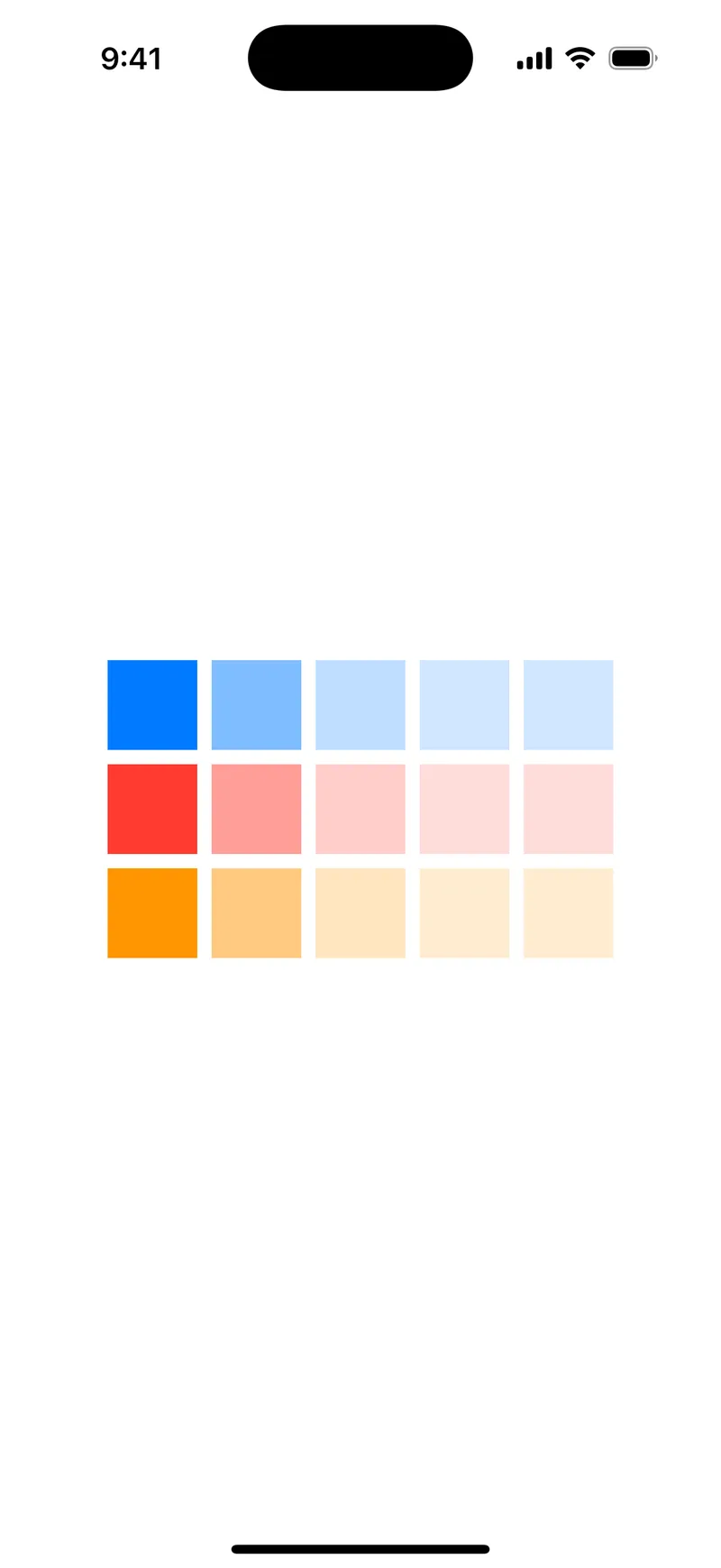 Color Variants - iOS Flat Design Light Mode Preview