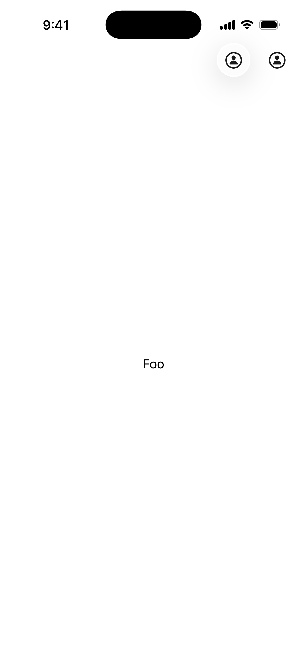 ToolbarItem Shared Background Visibility - iOS Liquid Glass Light Mode Preview