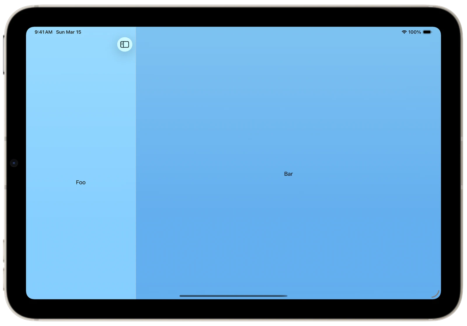 Navigation Split View Container Background - iPadOS - Landscape - Liquid Glass - Light Mode - Preview