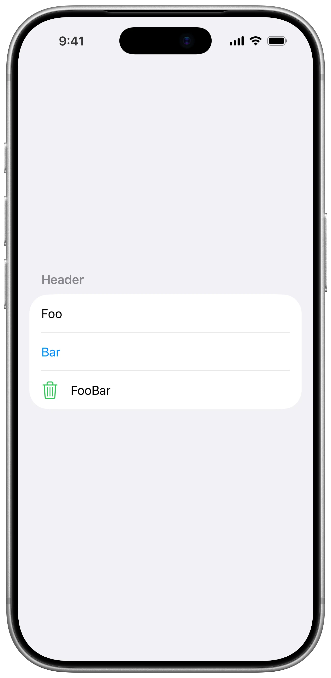 List Item Tint - iOS on iPhone - Portrait - Flat Design - Light Mode - Preview