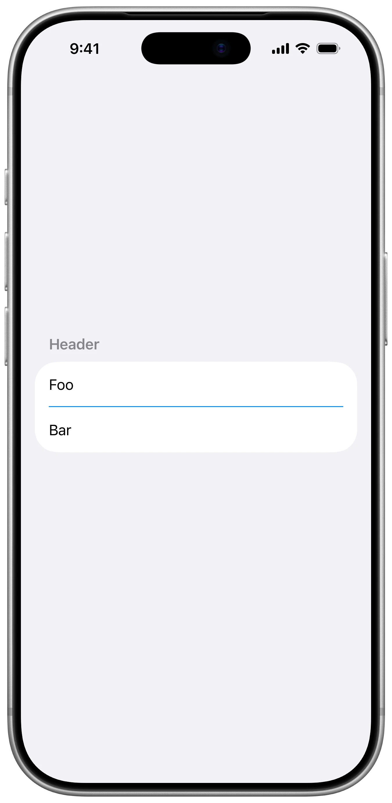 List Row Separator Tint - iOS on iPhone - Portrait - Flat Design - Light Mode - Preview