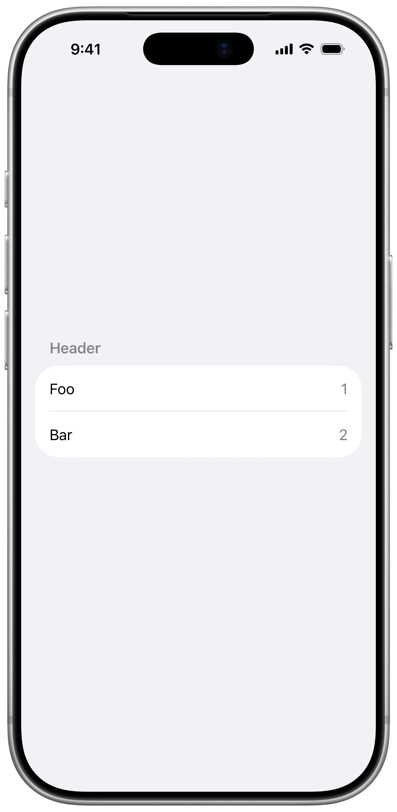 List Badge - iOS on iPhone - Portrait - Flat Design - Light Mode - Preview