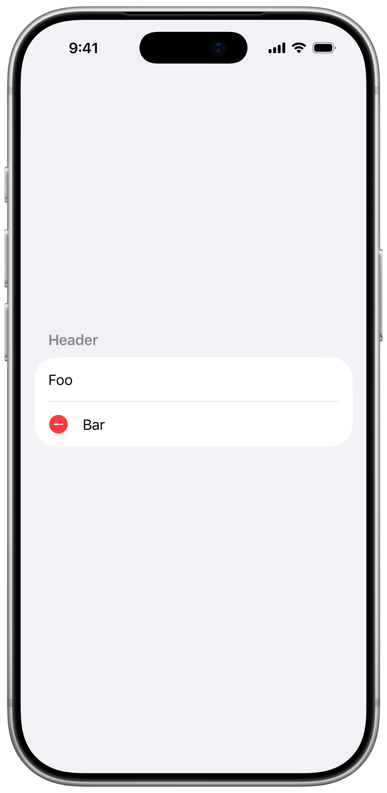 Delete Disabled - iOS on iPhone - Portrait - Flat Design - Light Mode - Preview