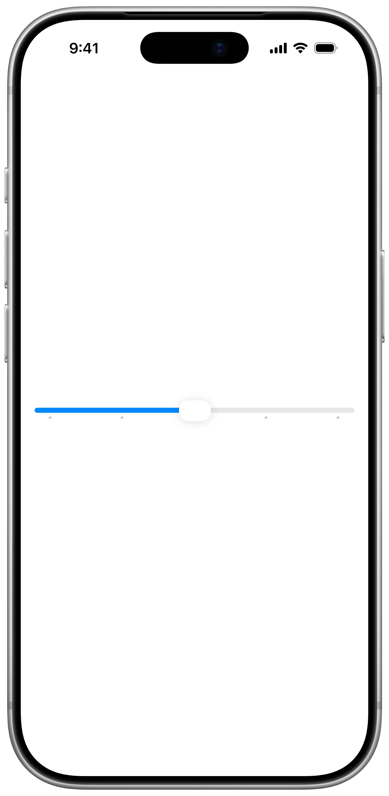 SliderTickContentForEach - iOS on iPhone - Portrait - Liquid Glass - Light Mode - Preview