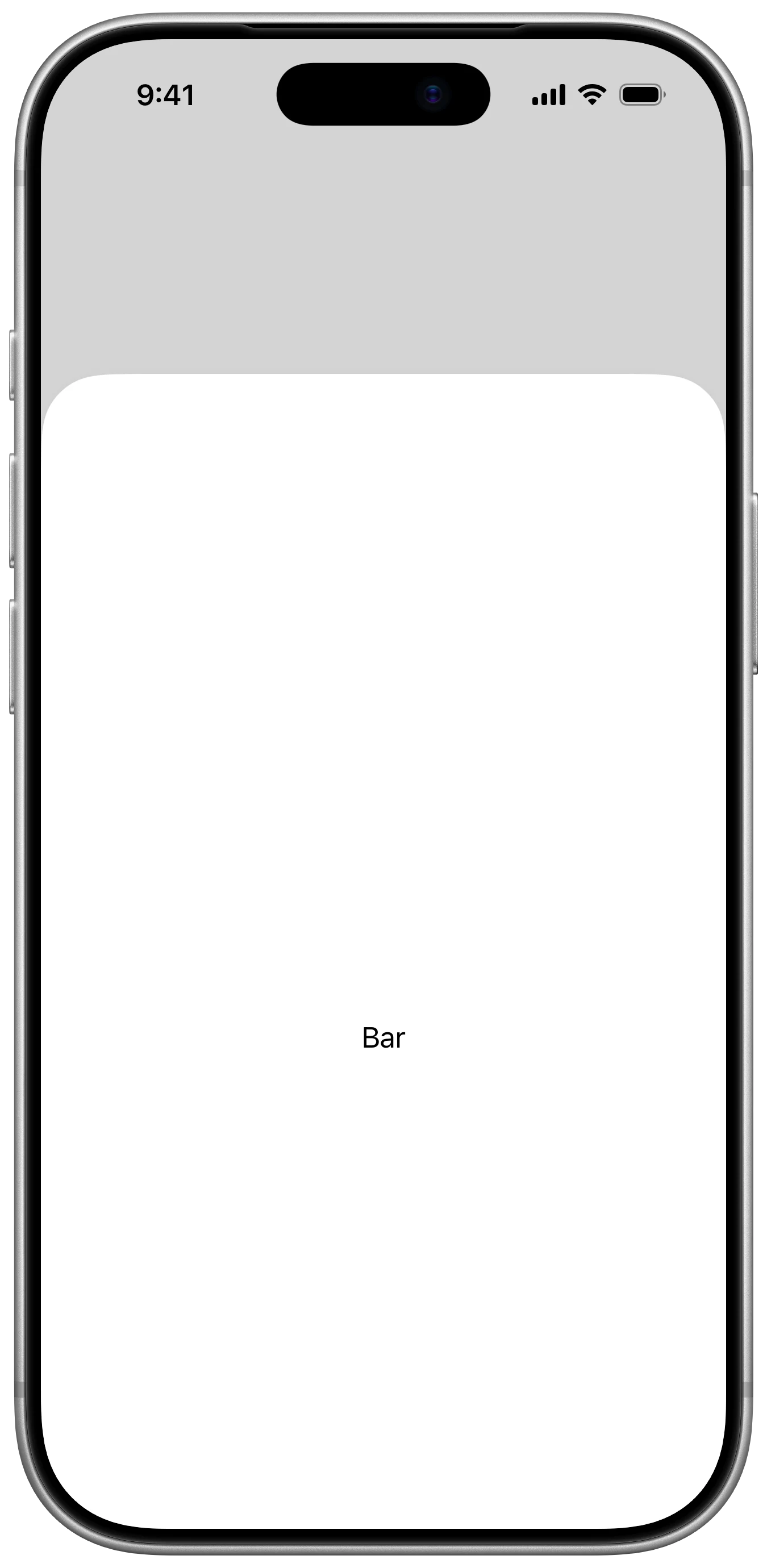 Disable Sheet Dismiss Swipe - iOS on iPhone - Portrait - Liquid Glass - Light Mode - Preview