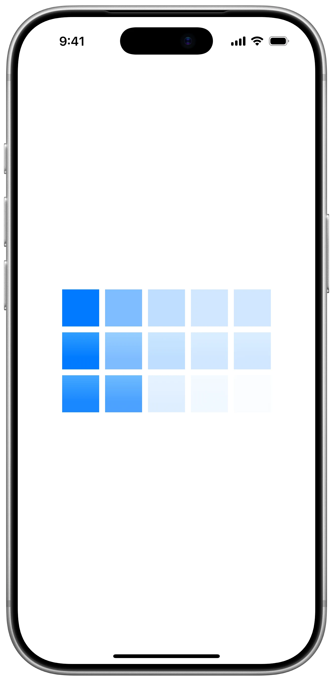 Color Gradient - iOS on iPhone - Portrait - Flat Design - Light Mode - Preview