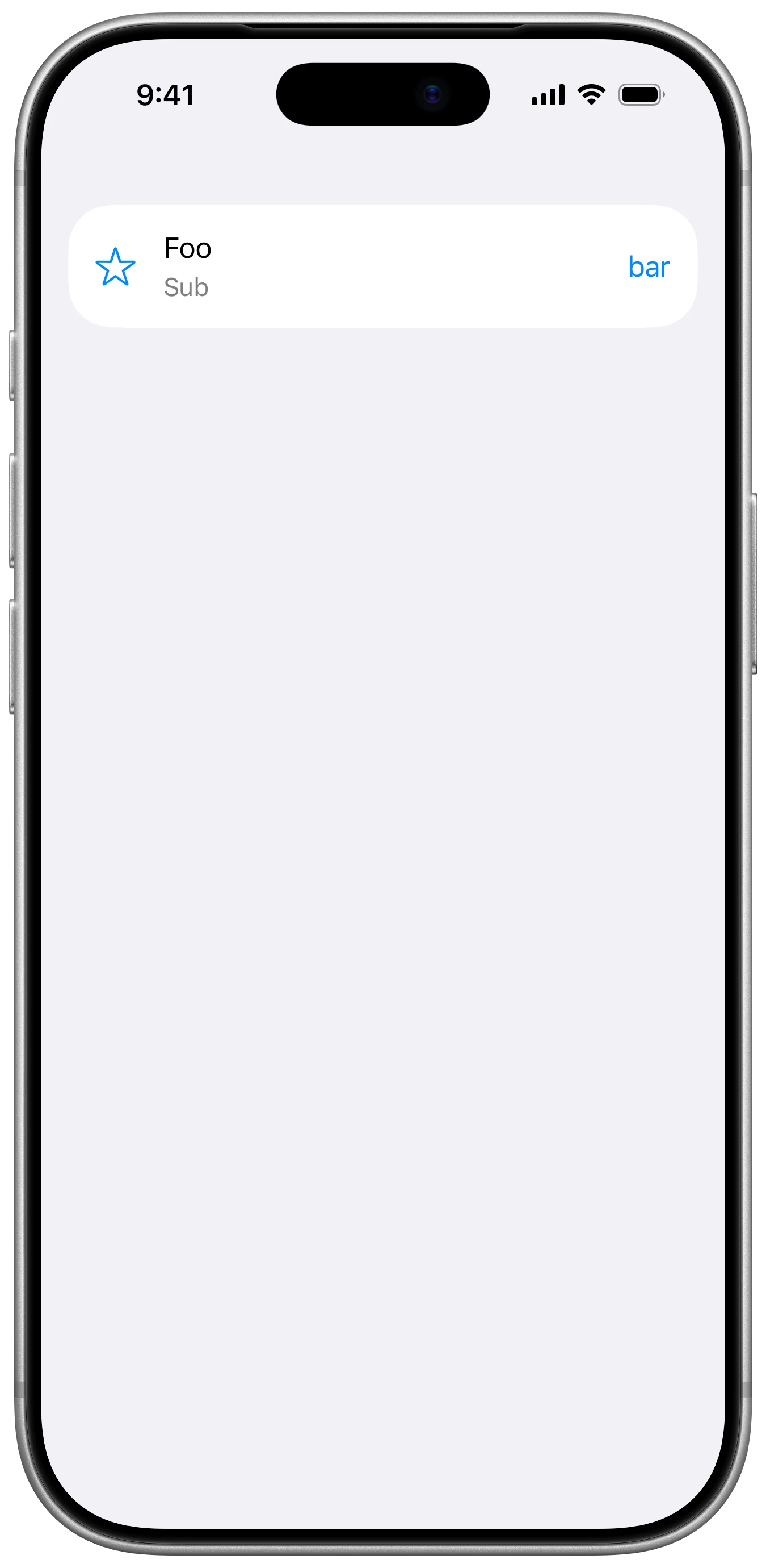 Custom Labeled Content - iOS on iPhone - Portrait - Liquid Glass - Light Mode - Preview