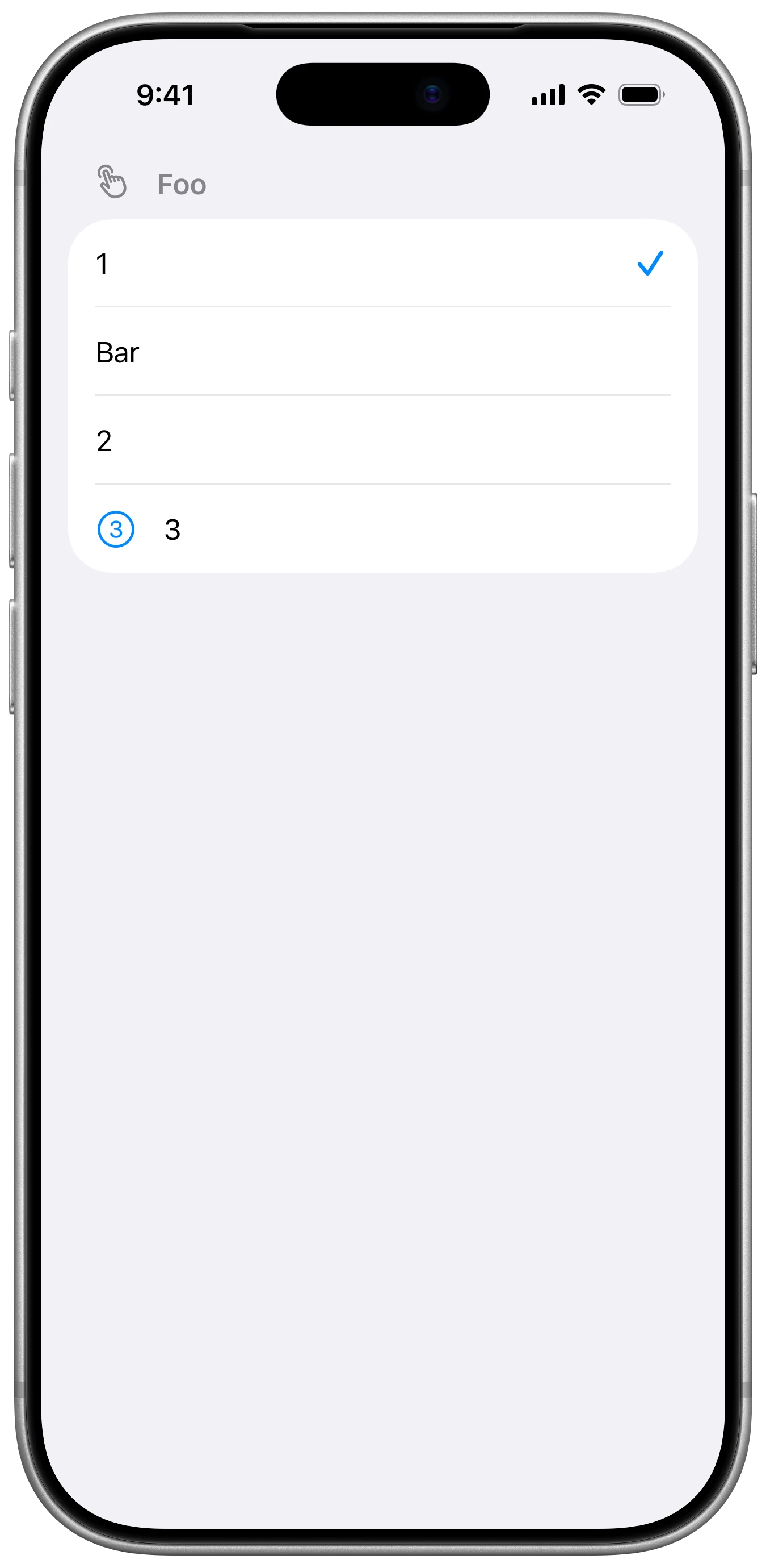 InlinePickerStyle - iOS on iPhone - Portrait - Liquid Glass - Light Mode - Preview