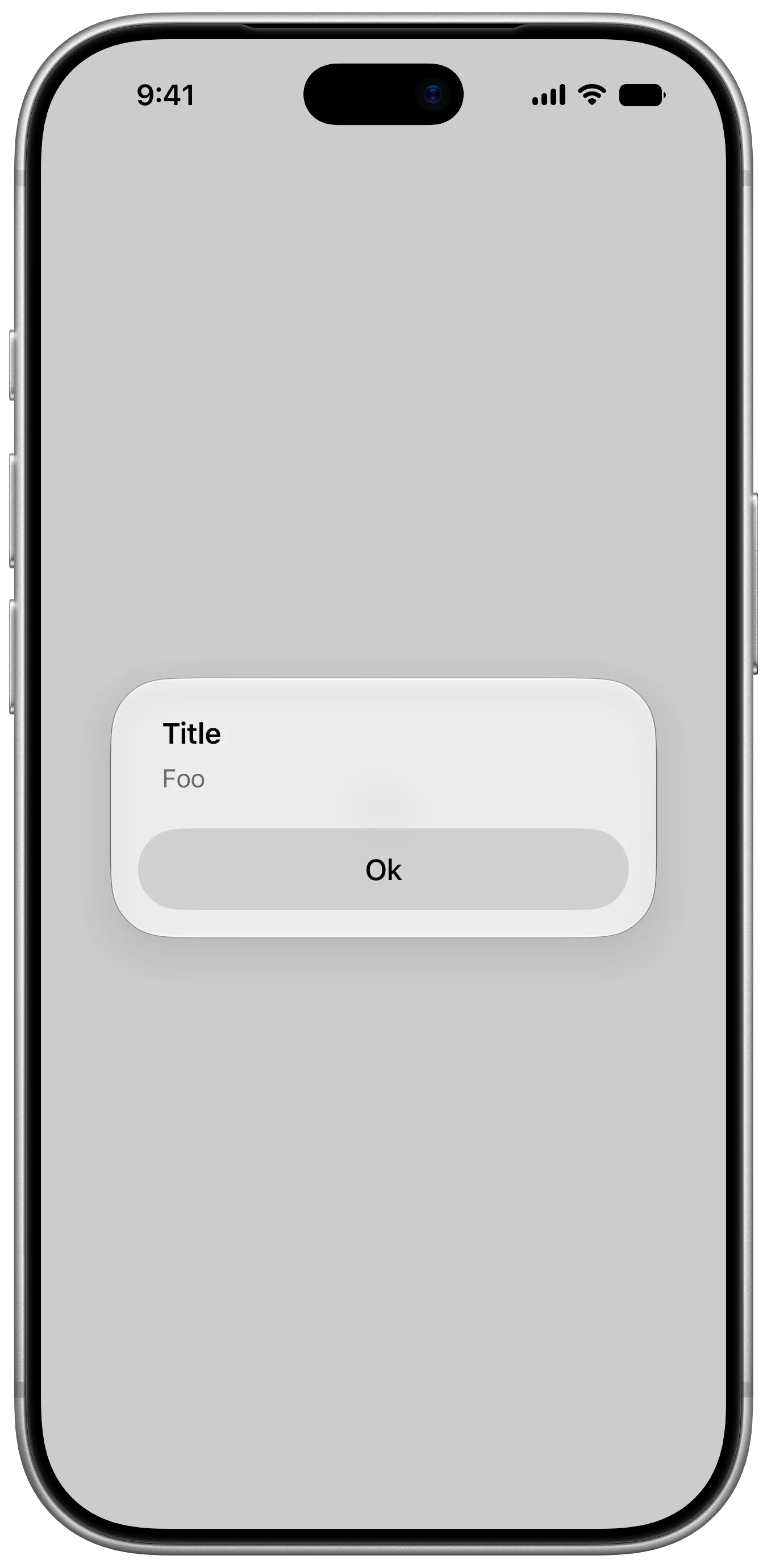 Message Item Alert - iOS on iPhone - Portrait - Liquid Glass - Light Mode - Preview