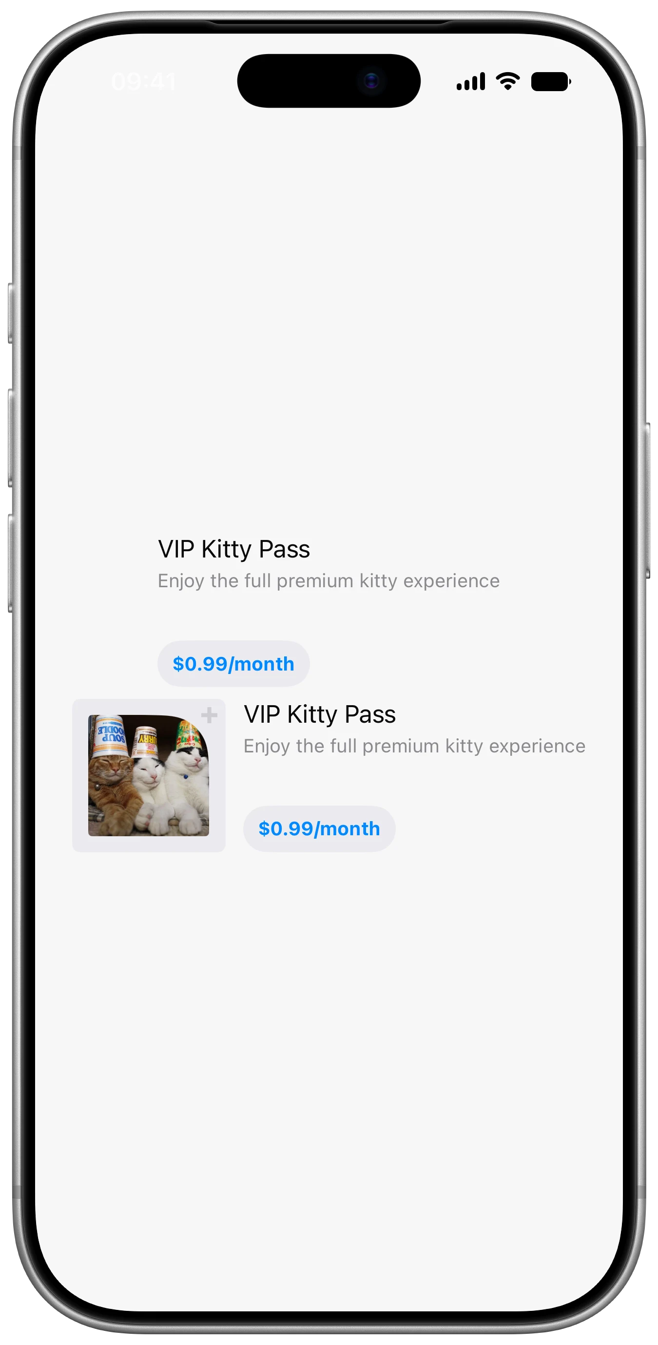 Product View - iOS on iPhone - Portrait - Liquid Glass - Light Mode - Preview