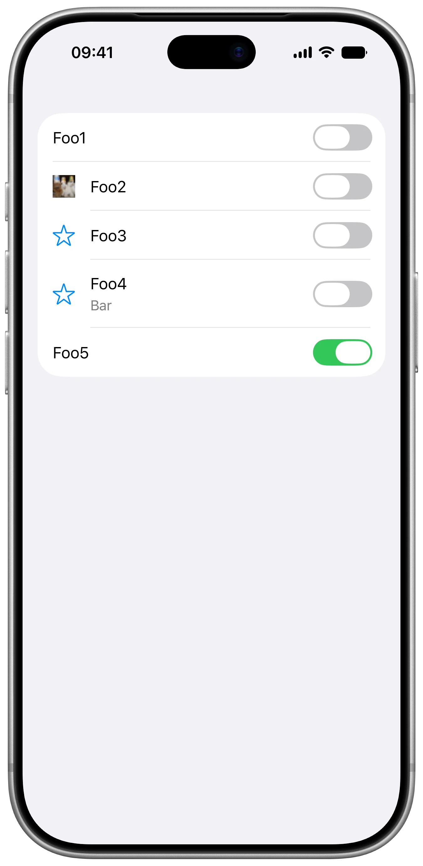 SwitchToggleStyle - iOS on iPhone - Portrait - Liquid Glass - Light Mode - Preview
