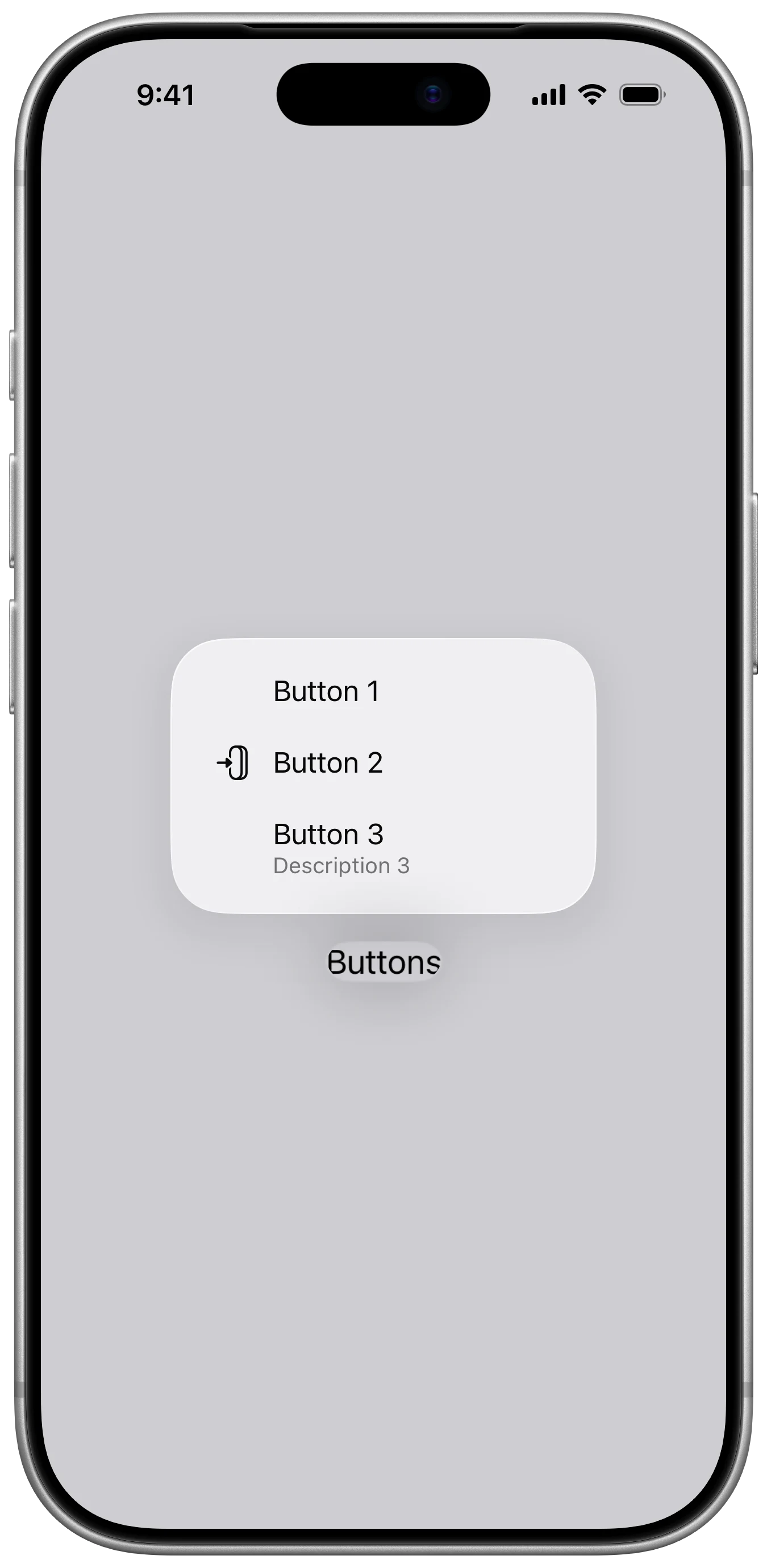 Context Menu - iOS on iPhone - Portrait - Liquid Glass - Light Mode - Preview