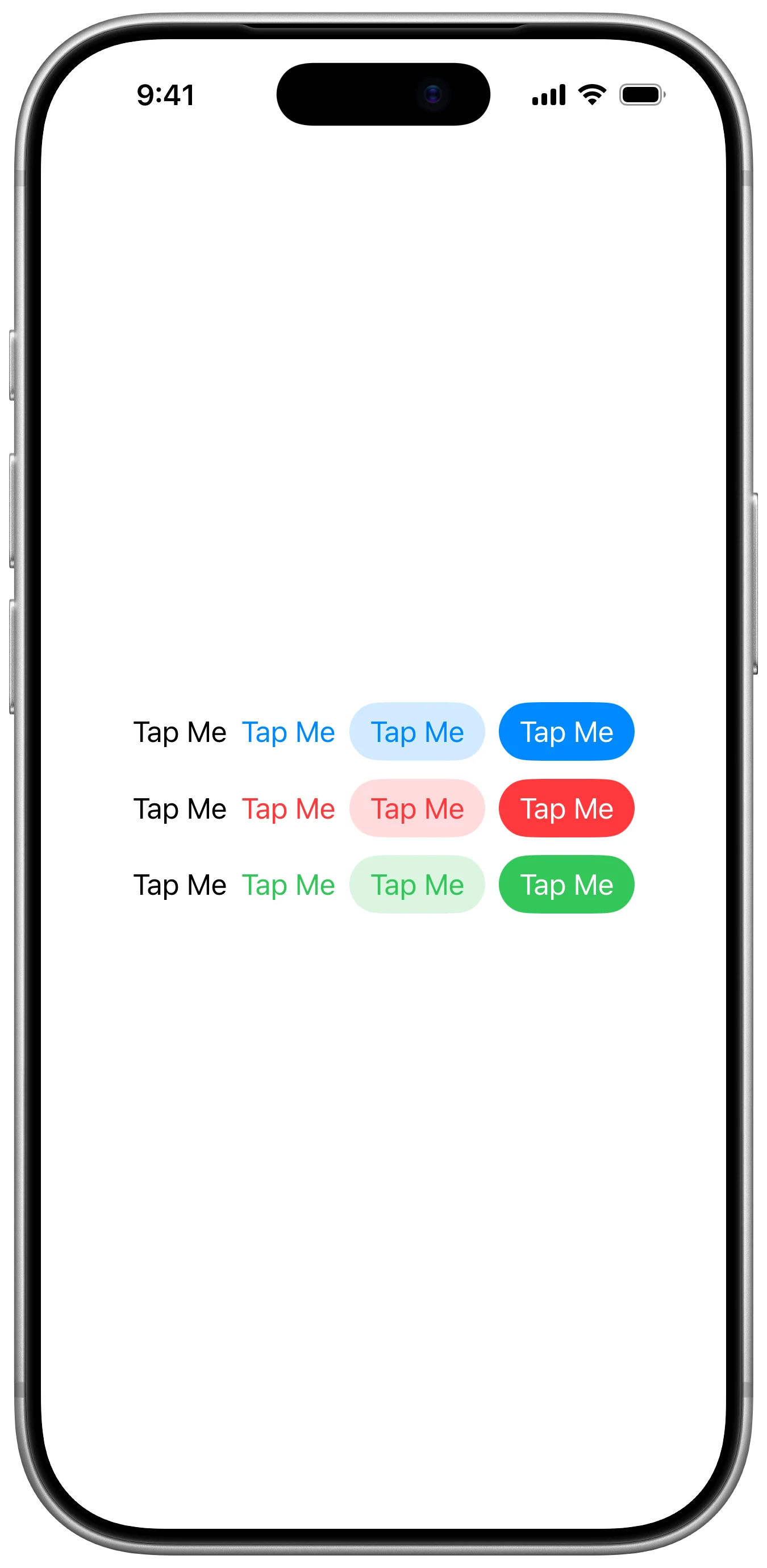 Button Tint - iOS on iPhone - Portrait - Liquid Glass - Light Mode - Preview