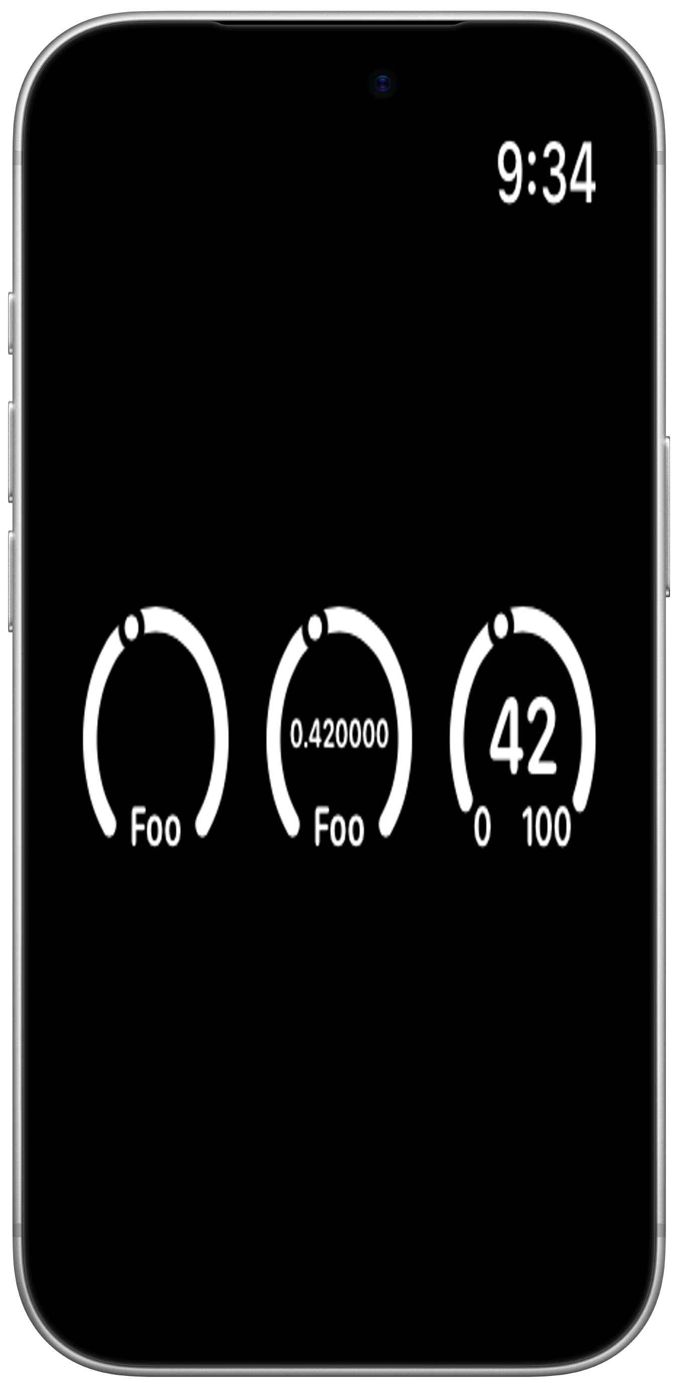 CircularGaugeStyle - iOS on iPhone - Portrait - Flat Design - Light Mode - Preview