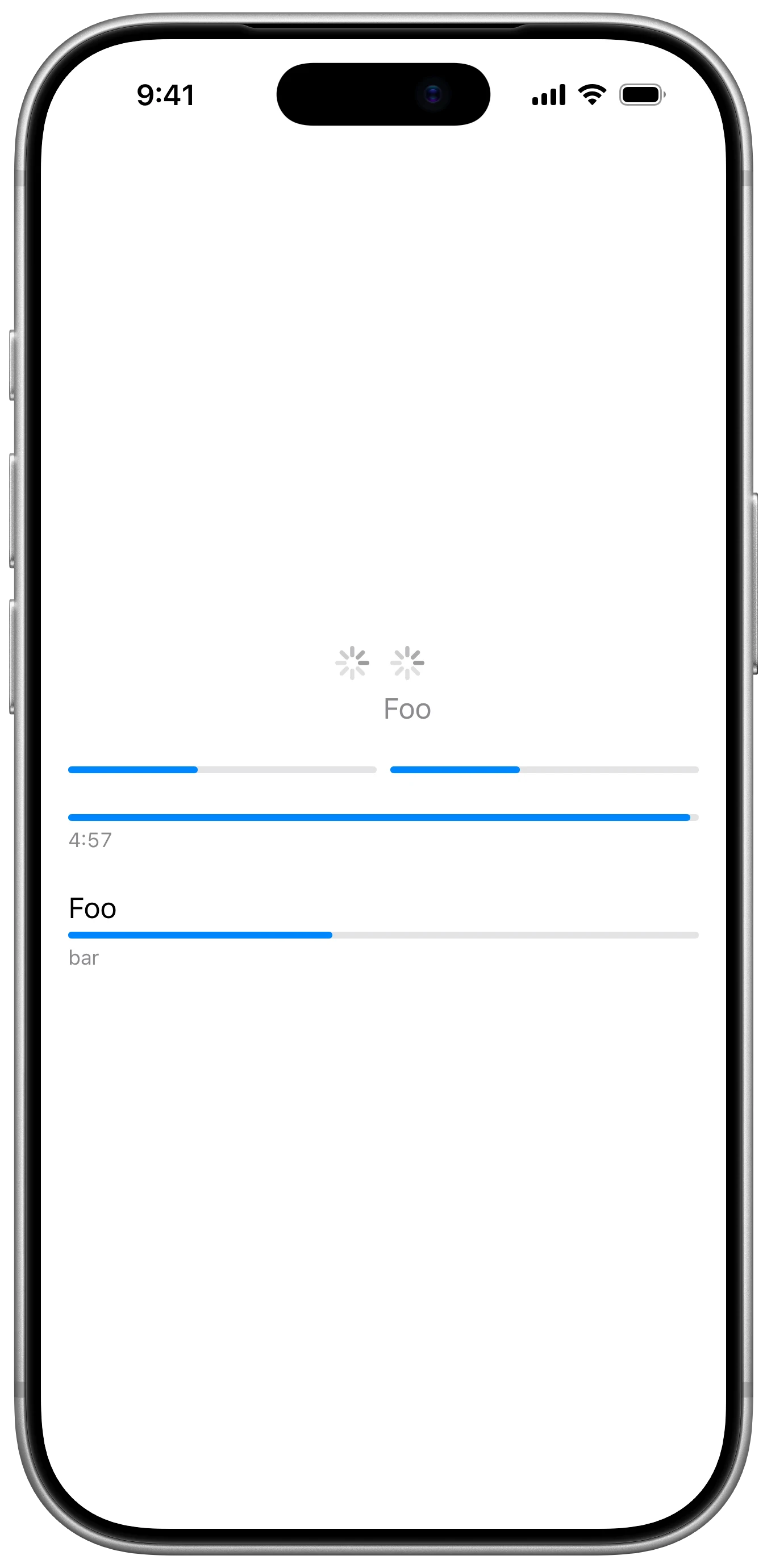 ProgressView - iOS on iPhone - Portrait - Liquid Glass - Light Mode - Preview