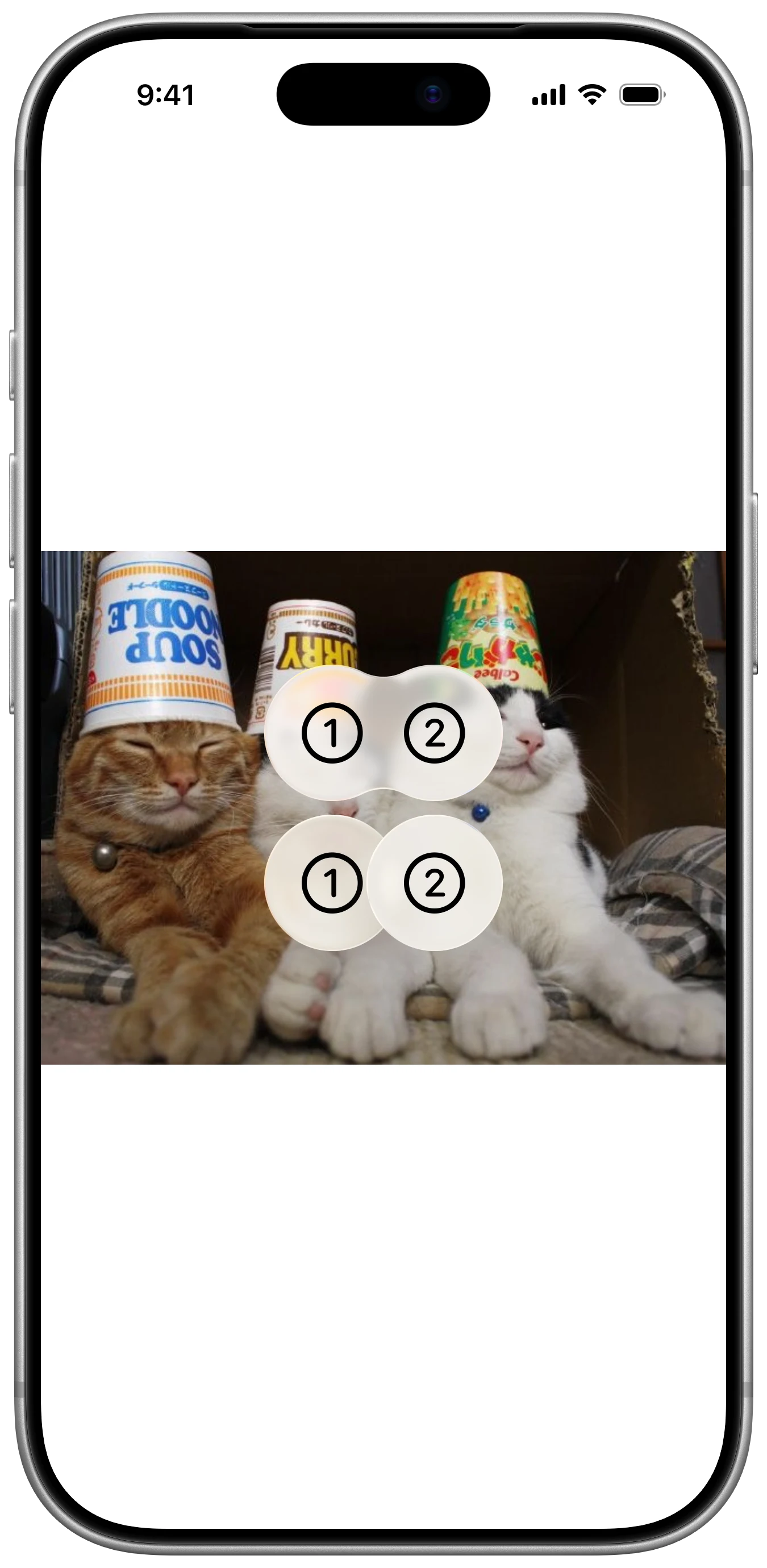 Glass Effect Container - iOS on iPhone - Portrait - Liquid Glass - Light Mode - Preview