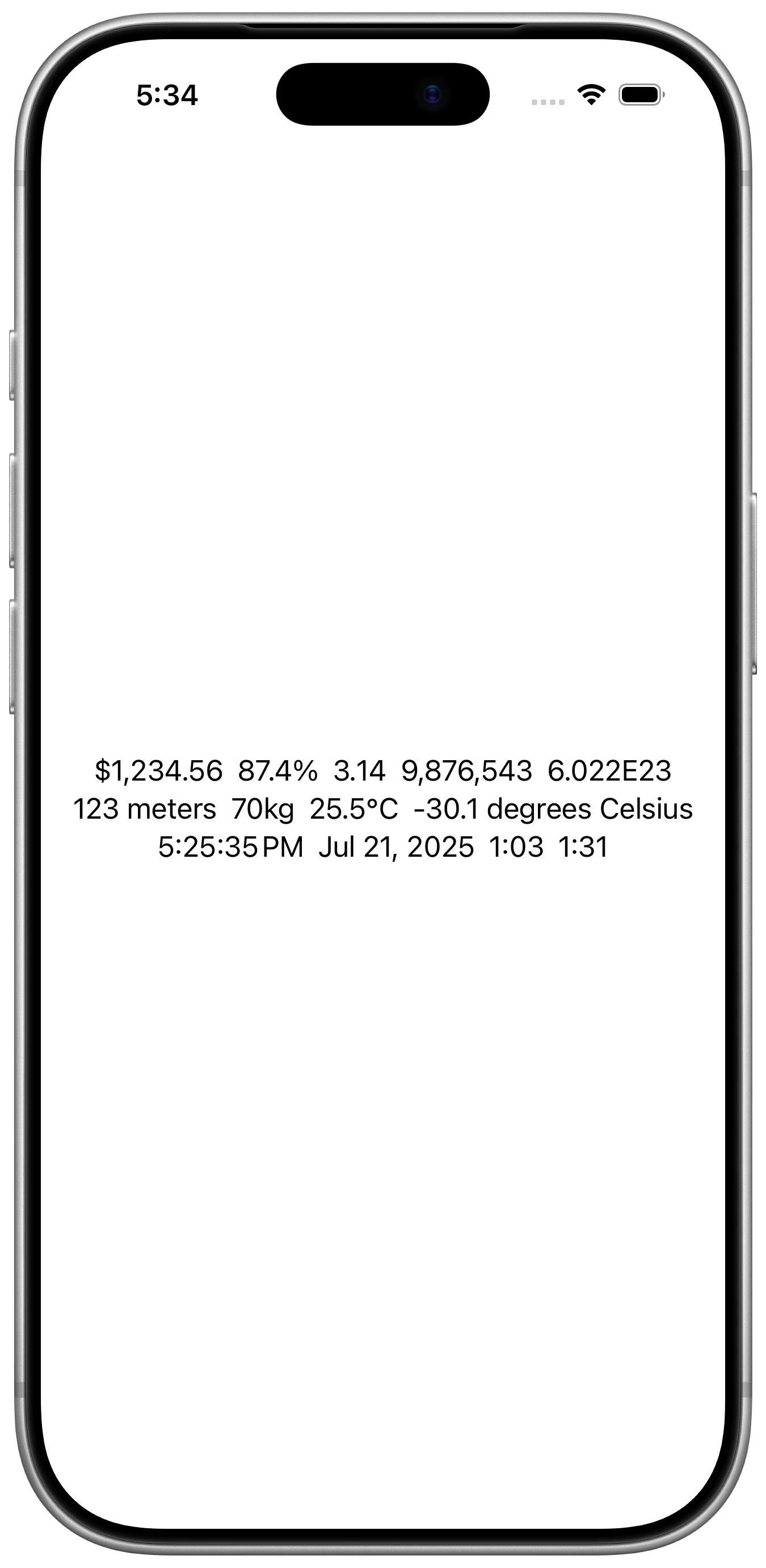 Text Format - iOS on iPhone - Portrait - Flat Design - Light Mode - Preview