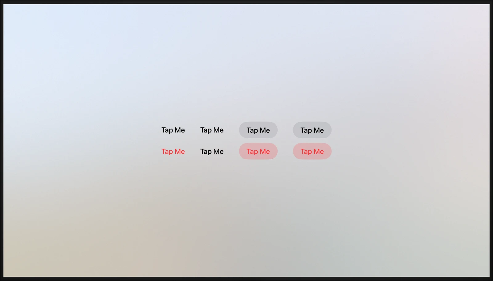 Button Roles - tvOS - Liquid Glass - Light Mode - Preview