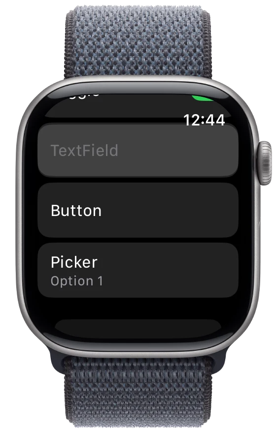 EllipticalListStyle - watchOS - Flat Design - Light Mode - Preview