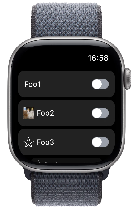 Toggle - watchOS - Liquid Glass - Light Mode - Preview