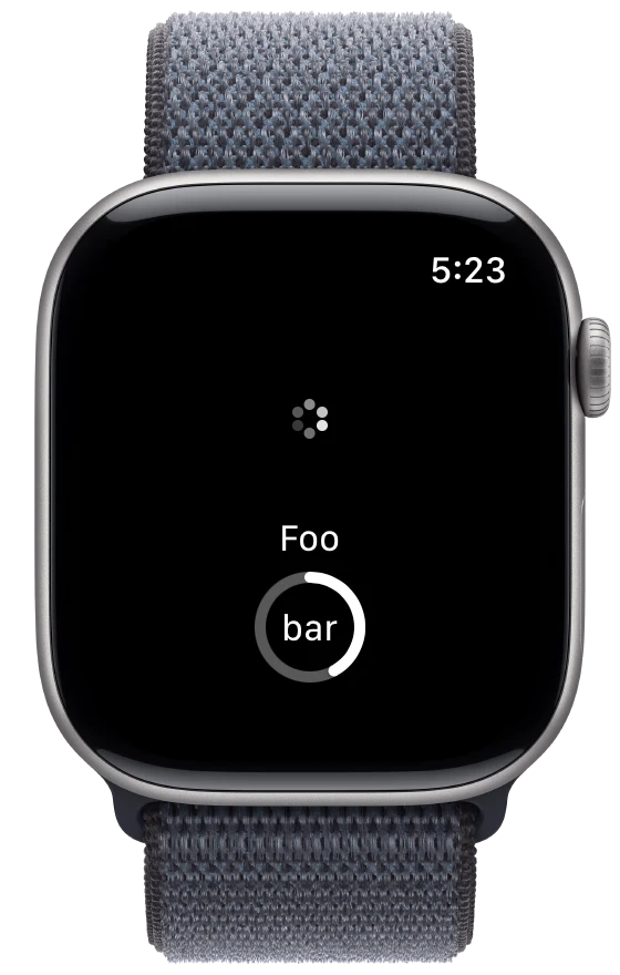 CircularProgressViewStyle - watchOS - Flat Design - Light Mode - Preview